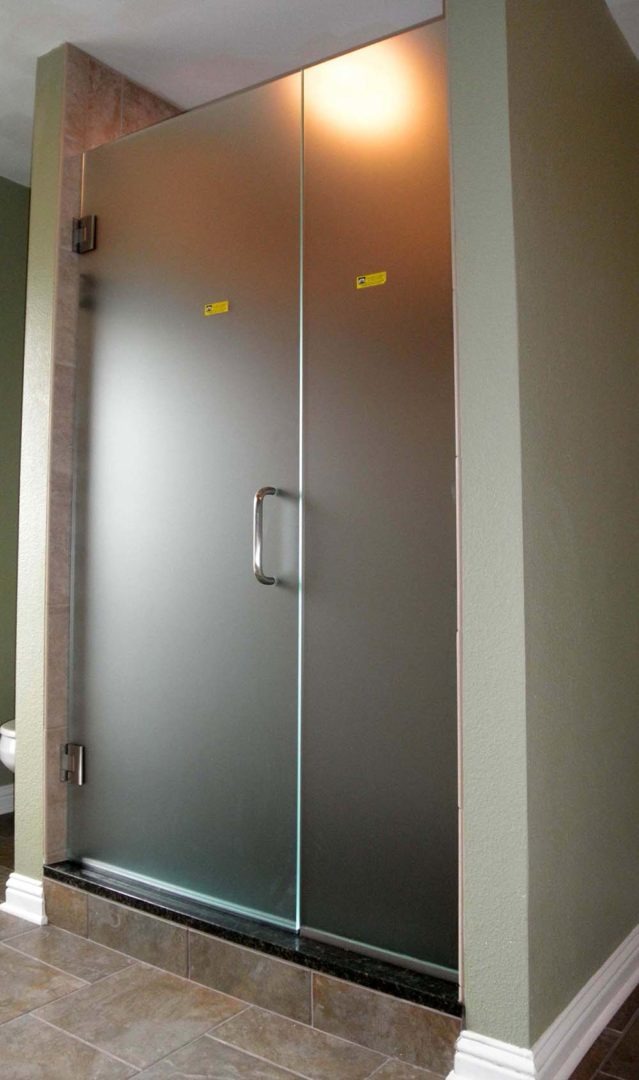 custom glass door and panel shower enclosure with u channel