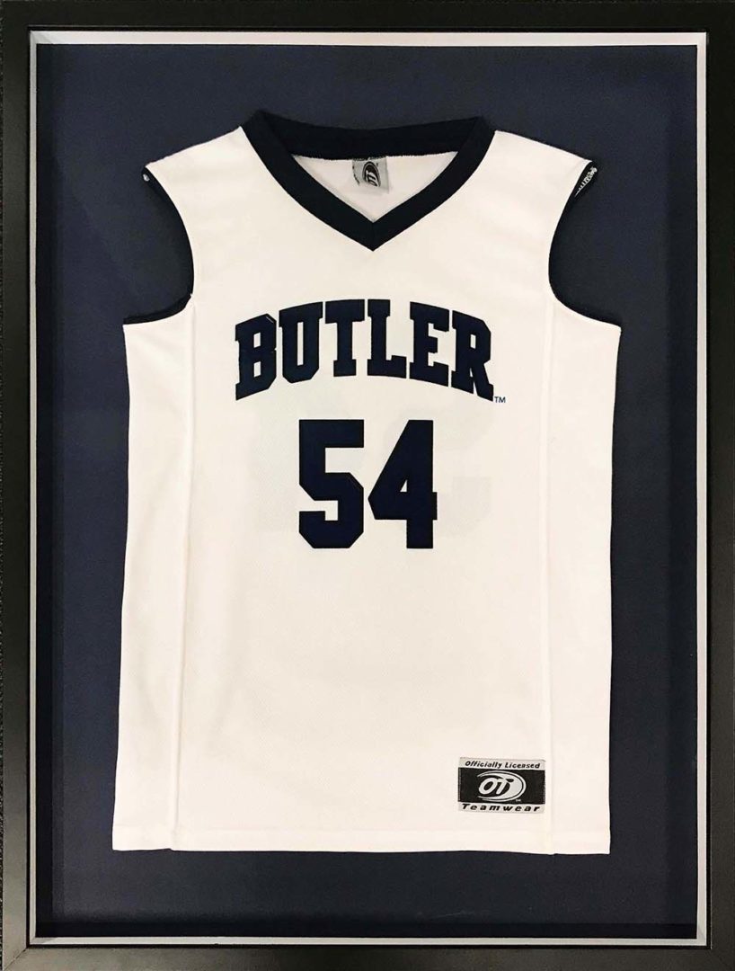 Butler Bulldogs basketball jersey in custom frame